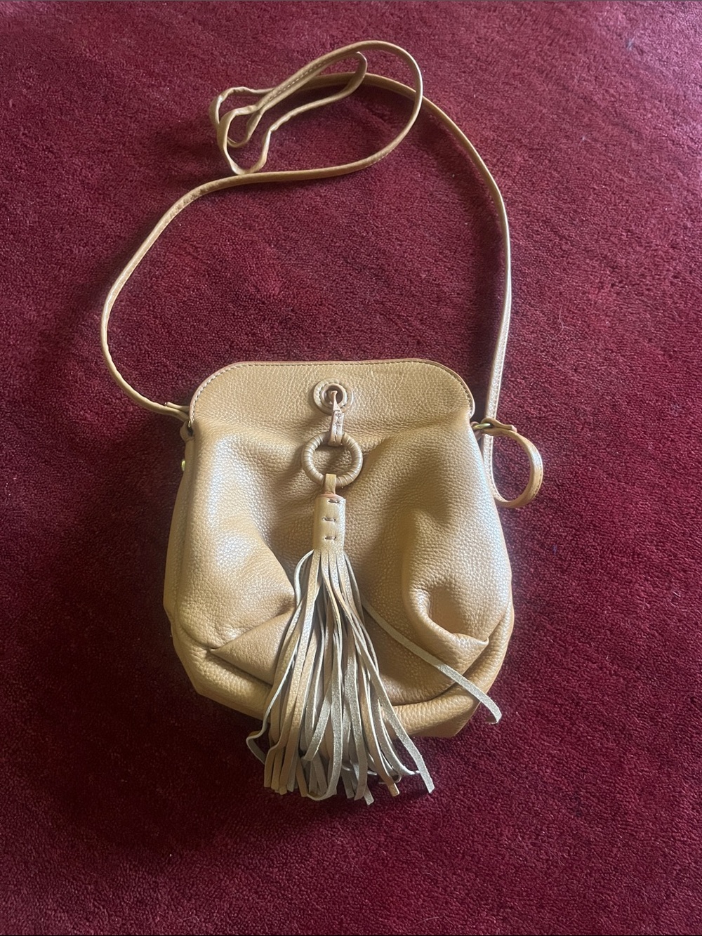 Hobo Birdy Leather Crossbody Bag Tan Cinnamon - Picture 2 of 9